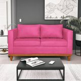 Sofá 2 E 3 Lugares Europa 180 Cm Estilo Conforto E Elegância Corano - Amarena Móveis Pink