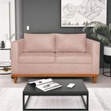 Sofá 2 E 3 Lugares Europa 180 Cm Estilo Conforto E Elegância Suede - Amarena Móveis Rosê