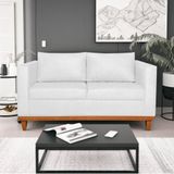 Sofá 2 E 3 Lugares Europa 180 Cm Estilo Conforto E Elegância Suede - Amarena Móveis Branco