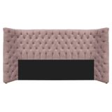 Cabeceira King Everest P02 195cm Para Cama Box Linho Rosê