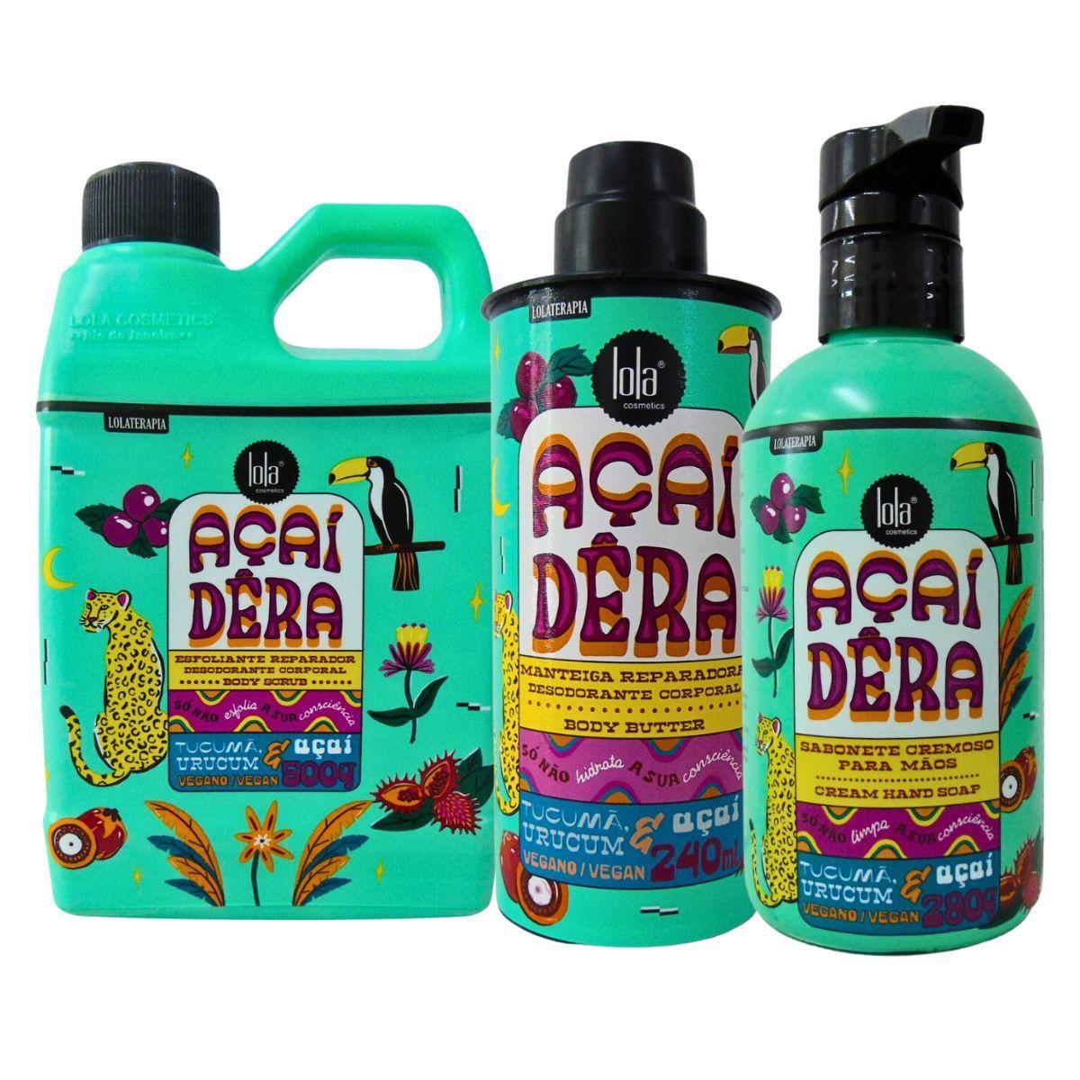 Kit Lola Cosmetics Açai Dêra Lolaterapia C/3