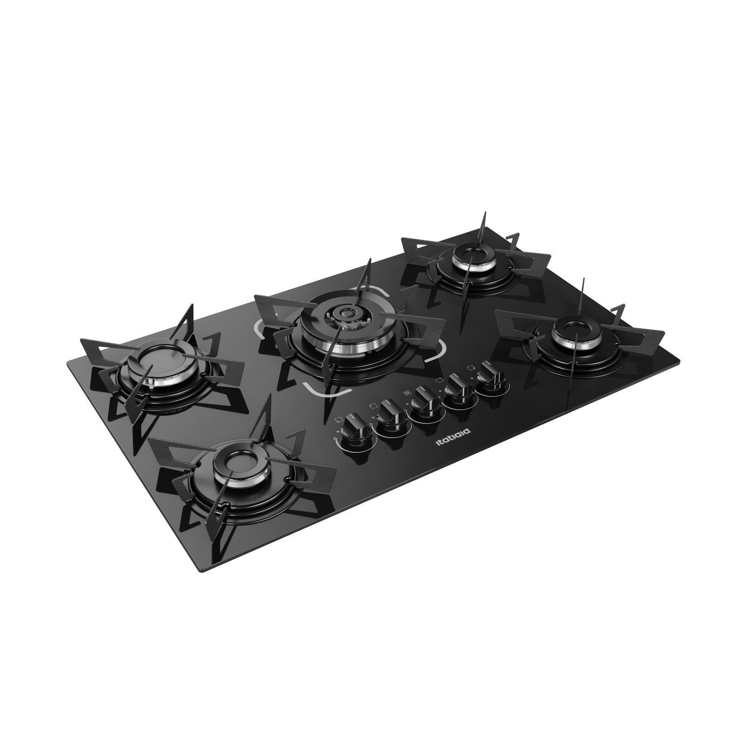 Cooktop 5 Bocas Electra Á Gás Bivolt Tripla Chama Itatiaia Preto Preto