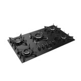 Cooktop 5 Bocas Electra Á Gás Bivolt Itatiaia Preto Preto