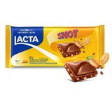 Barra De Chocolate Ao Leite Com Amendoim Shot Lacta - 90g