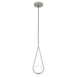 Luminária Teto Pendente Gota Globo Vidro Cozinha Mesa Prata