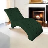 Espreguiçadeira Relaxante Para Descanso P02 Suede - Amarena Móveis Verde