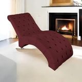 Espreguiçadeira Relaxante Para Descanso P02 Suede Bordô