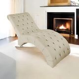 Espreguiçadeira Relaxante Para Descanso P02 Suede Bege