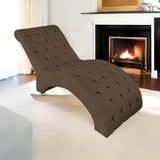 Espreguiçadeira Relaxante Para Descanso P02 Suede - Amarena Móveis Marrom