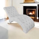 Espreguiçadeira Relaxante Para Descanso P02 Suede Branco