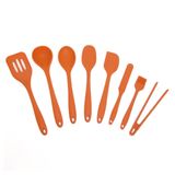 Kit De Utensílios De Silicone Com 8 Peças Laranja - Oikos