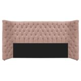Cabeceira King Everest P02 195cm Para Cama Box Suede Rosê