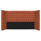 Cabeceira King Everest P02 195cm Para Cama Box Suede Terracota