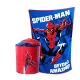 Kit Manta + Balde Pipoca Homem Aranha - Zona Criativa