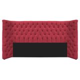 Cabeceira King Everest P02 195cm Para Cama Box Suede Vermelho