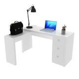 Escrivaninha/mesa Escritório De Canto Multimóveis Vcr25011 Branco Branco