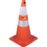 Cone 75cm Laranja/branco Refletivo Vonder