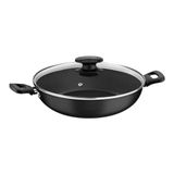 Panela Wok Loreto Com Rev. Interno E Externo Em Anti. Starflon Max 28 Cm 3,3l - Tramontina Grafite