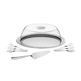 KIT PARA TORTA CICLO EM ACO INOX 9 PECAS TRAMONTINA