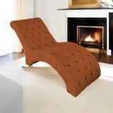 Espreguiçadeira Relaxante Para Descanso P02 Suede - Amarena Móveis Terracota