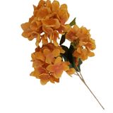 Flor Artificial Hortênsia Laranja Haste 60 Cm