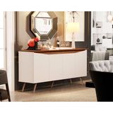 Buffet Aparador Encanto 4 Portas Offwhite Freijo