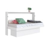 Mini Cama Articulável Horizontal Solteiro Com Mesa De Estudo 70 Young Branco