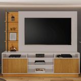 Estante Home Para Tv Até 70 Polegadas Supremo Jcm Off White / Cinamomo