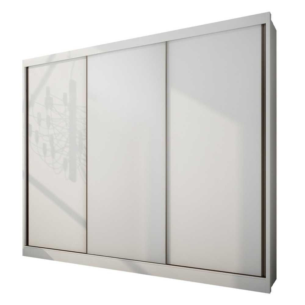 Guarda-roupa Casal 3 Portas 8 Gavetas Medelim Novo Horizonte Cor:branco