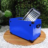 Churrasqueira Portátil Personalizada Grande Tanque E Grelha Em Inox Via Cruz Azul - Cor: Azul