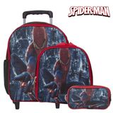 Kit Mochila Masculina Infantil Rodinha Homem Aranha Passeio