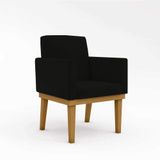 Poltrona Decorativa Base + Reforçada Oferta Balaqui Decor Cor:preto