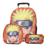 Kit Mochila Infantil Rodinhas Naruto Clássico Com Lancheira