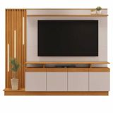 Estante Home Para Tv Até 65 Polegadas Absoluto Jcm Cinamomo / Off White