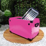 Churrasqueira Portátil Personalizada Média Acabamento Em Inox Via Cruz Rosa - Cor: Rosa