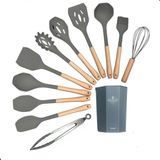 Conjunto Utensílios Profissional 12 Peças Cozinha Silicone