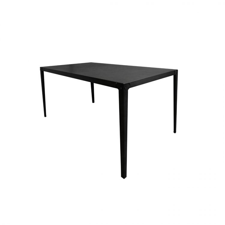 Mesa de Jantar 6 Lugares Aço 185cmx90cm Rio Proa Preto