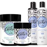 Kit Griffus Amo Cachos Coco Vegano Creme Crespos Vibrante1kg