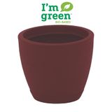 VASO COM PRATO ASTECA 38 CM EM POLIETILENO MARSALA IM GREEN BIO BASED TRAMONTINA