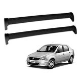 Rack Bagageiro Teto Renault Logan 2007 Á 2012 Cor Preto Preto Especifico