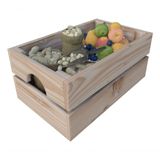 Kit 3 Cestos Caixote Pra Mesa Decoração Caixas De Feira Frutas E Legumes