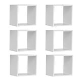 Kit 6 Nichos Organizador 33x30cm Branco AJL Móveis