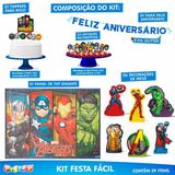 Kit Festa Fácil Aniversário 39pçs - Os Vingadores