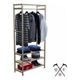 Kit Arara Moderna Para Lojas Nova E Aparador Sem Portas Espaçoso 60x50cm 3 Tábuas Exclusivo Livros