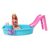 Boneca Articulada E Conjunto - Barbie Dreamhouse - Piscina Fashion - Mattel