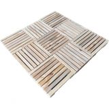 Coberta Madeira Pinus 50x50cm Ripado Para Comércio