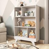 Estante Infantil Com Nichos 100% Mdf Retrô Móveis Peroba Branco Brilho Branco Brilho