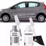 Tinta Tira Risco Retoque Automotivo Fiat Cinza Cromo Cinza Cromo 20 Ml