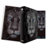 Kit Leão Grafite - Planner + Bíblia Capa Dura NVT + Marca Página