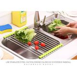 Kit 2 Escorredor Esteira Inox Louça Legumes Talher Copos
